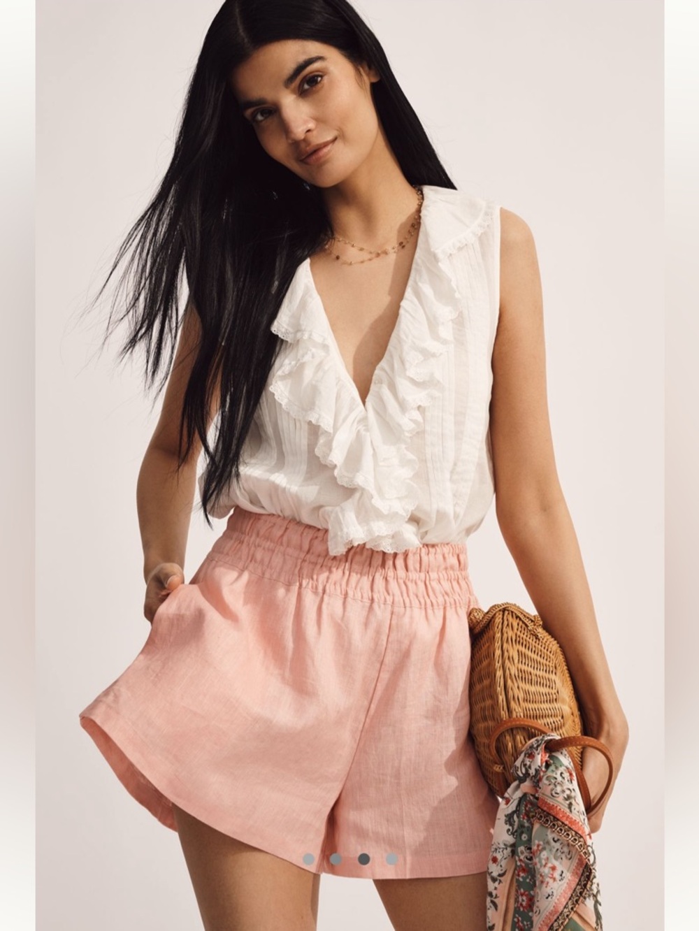 NWT By Anthropologie The Somerset Linen Shorts